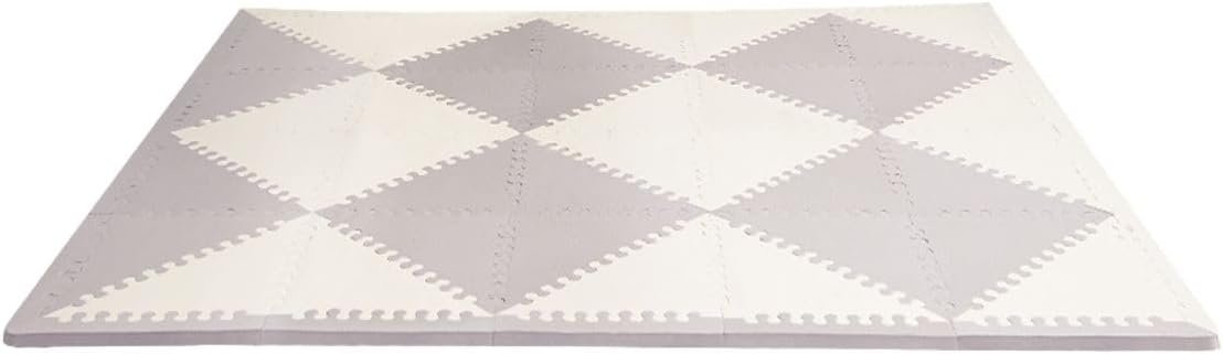 Skip Hop Baby Play Mat, Interlocking Foam Floor Tiles, 70″ x 56″, Playspot, Grey/Cream