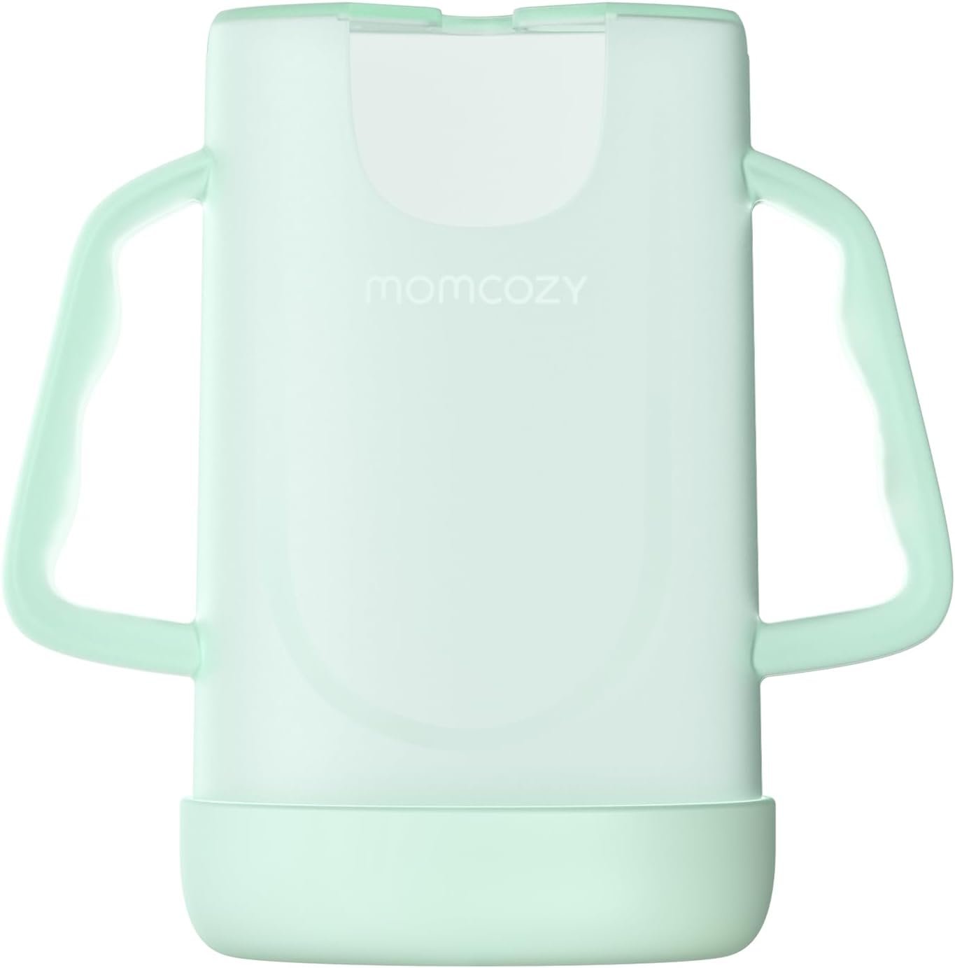 Momcozy Baby Pouch Holder No Squeeze, Baby Food & Juice Box Holder, Mess-Free, Easy Grip for Self-Feeding, BPA-Free & DEHP-Free, Must-Have for Babies, Green