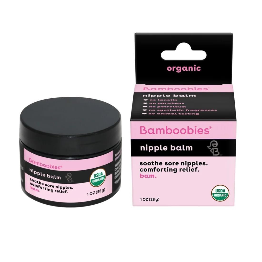 Bamboobies Women’s Nipple Cream, Organic Cream for Soothing Skin, Nipple Balm, 1 oz (Pack of 1)