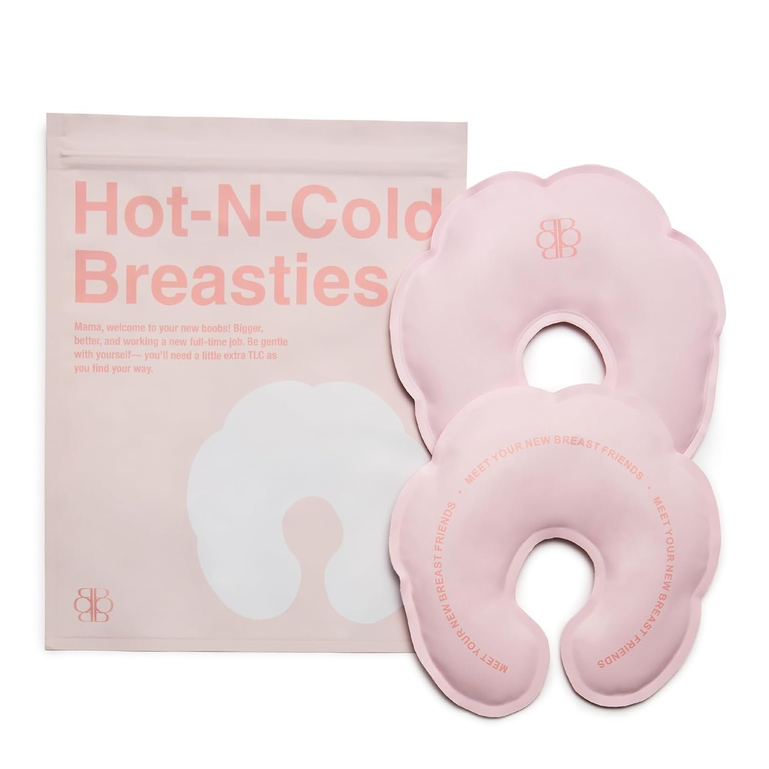 Reusable Hot and Cold Breast Therapy Packs (2-Pack): Cooling Gel Pads for Engorgement, Mastitis Relief & Warming Pump Aid Compression Supports for Breastfeeding