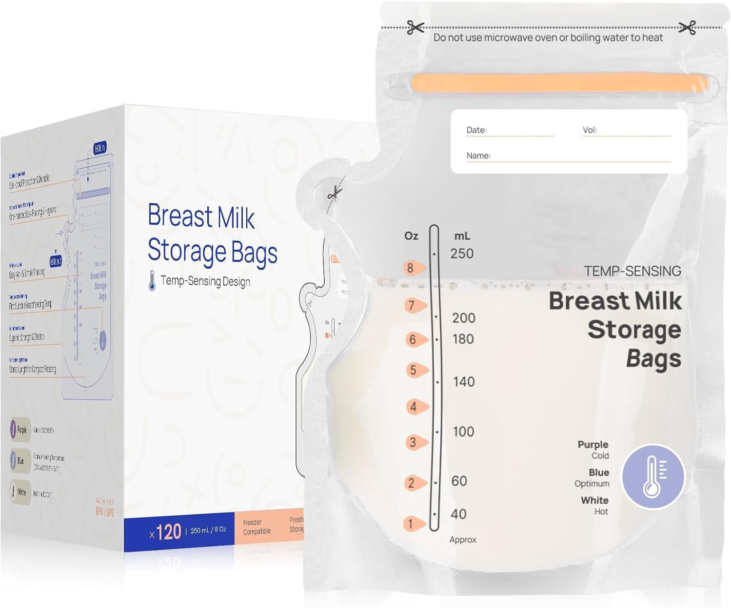 Fast Freeze & Thaw Breast Milk Bags-60PCS