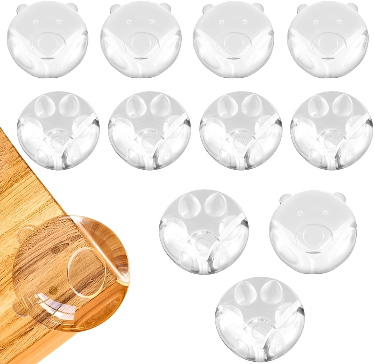 12 Pack Corner Protector Baby Guards for Furniture Corners, Clear Furniture Corner Protectors, Animals Silicone Table Edges Protectors for Cover Furniture