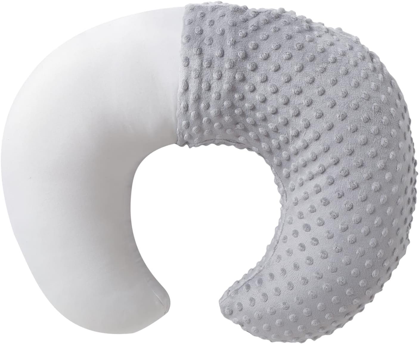 Nursing Pillow and Positioner with Cover for Breastfeeding and Bottle Feeding, Propping Baby, Tummy Time, Baby Sitting Support, Awake-Time Support (Grey, 22″ x 17.7″ x 5.9″)