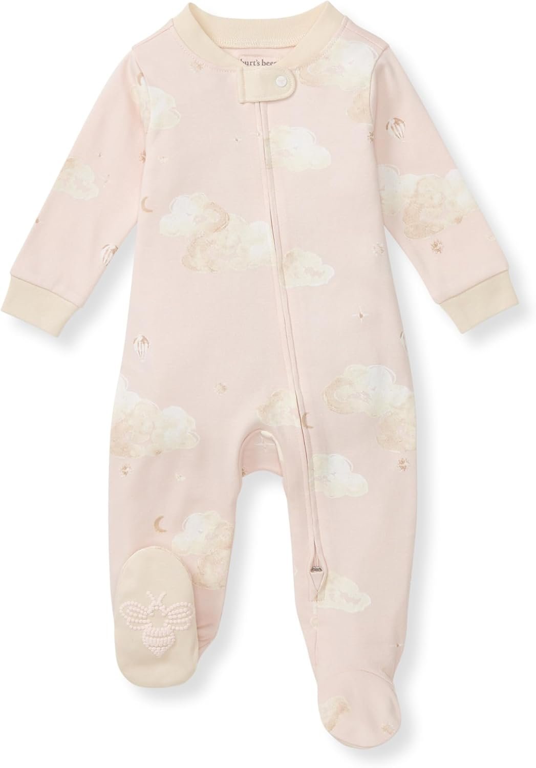 Burt’s Bees Baby Girls’ Organic Cotton Sleep and Play Footed Pajamas