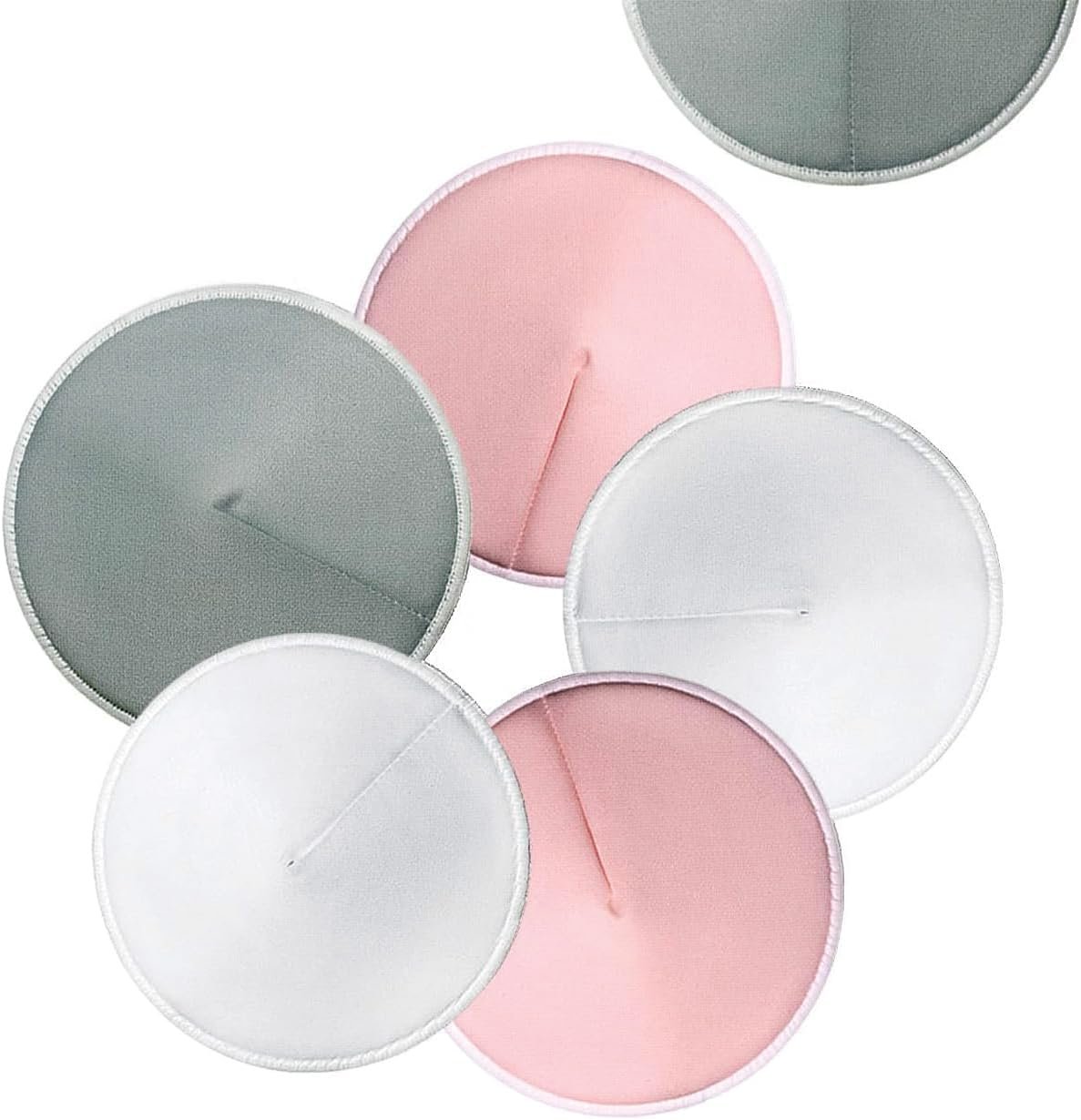 Washable Nursing Pads 6 PCS Reusable Breast Pads for Breastfeeding Soft and Super Absorbent Nipple Pads with Laundry Bag & Travel Storage Bag for Postpartum Essentials – 4.7inch