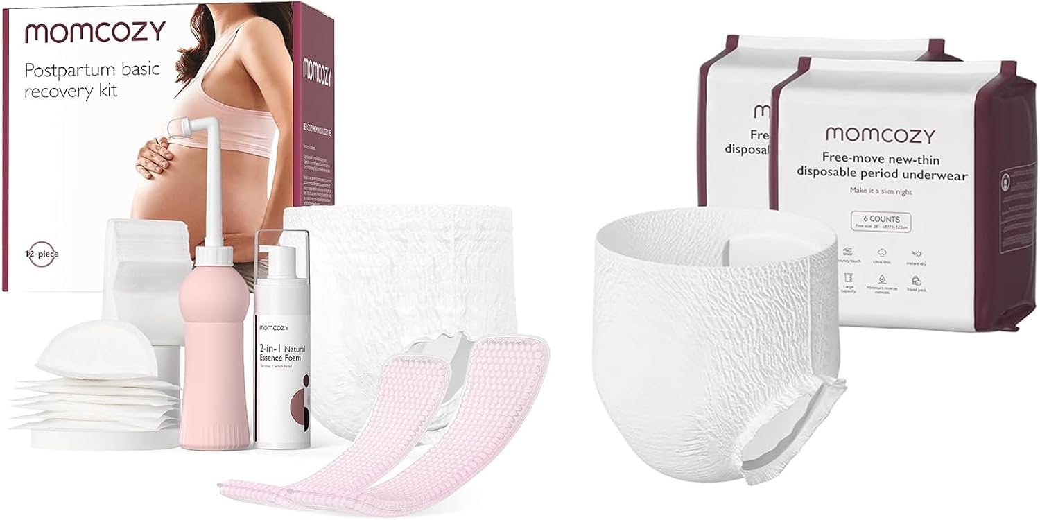Momcozy Postpartum Recovery Essentials Kit, Labor Delivery Mom Care Kit