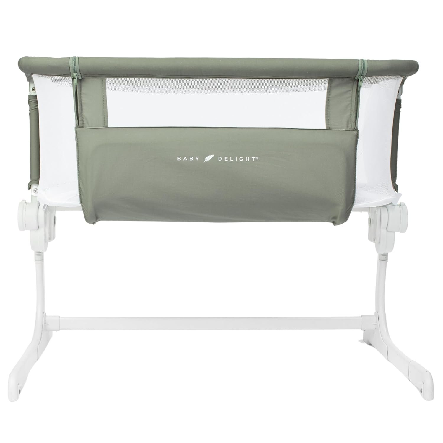 Baby Delight Beside Me Dreamer Bassinet | Bedside Sleeper & Baby Bassinet | 6-Position Height Adjustment | 100% GOTS Certified Organic Cotton Fabric | Organic Sage