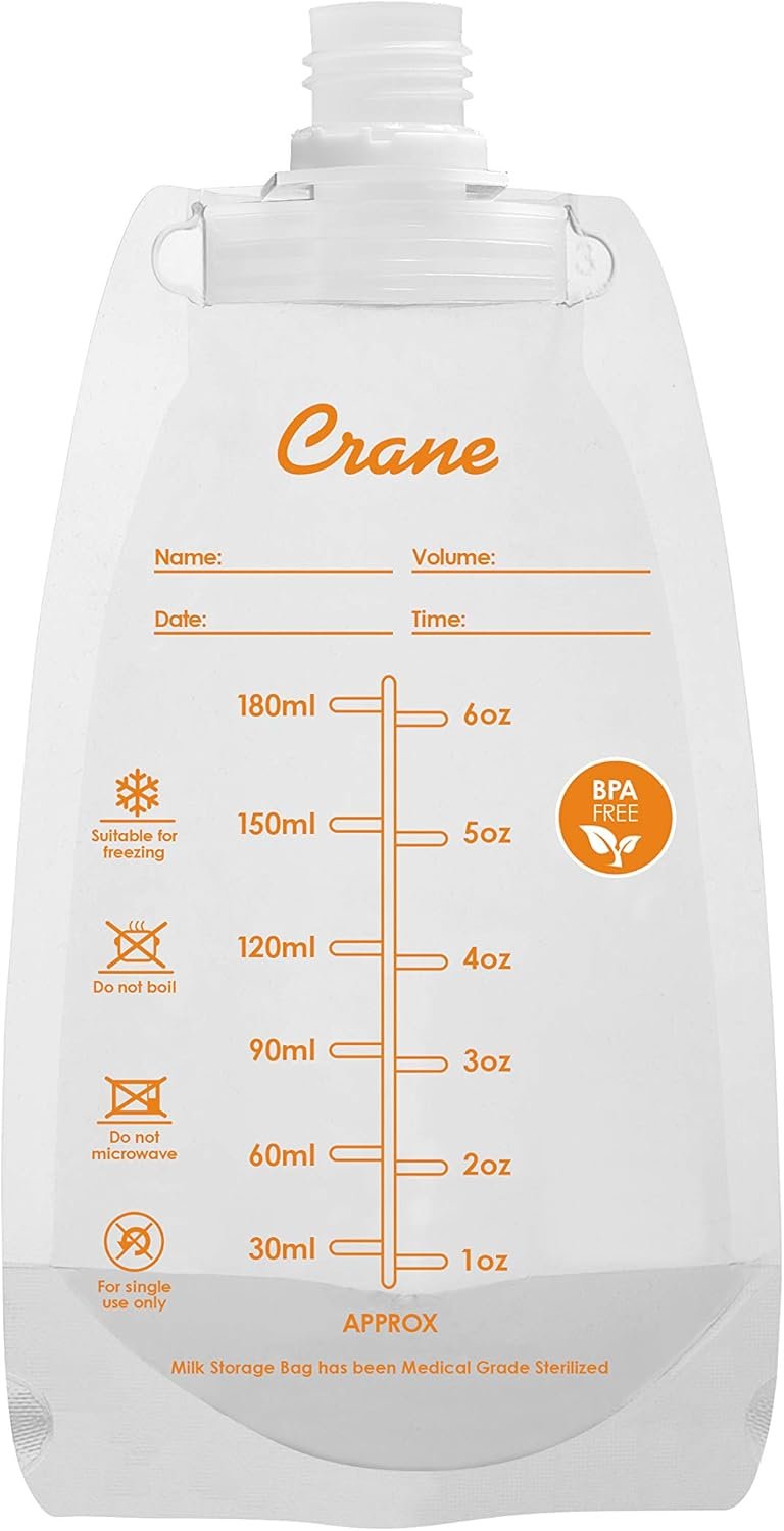 Crane Crane Breast Milk Storage Bags – 30 Bags, 30 Count