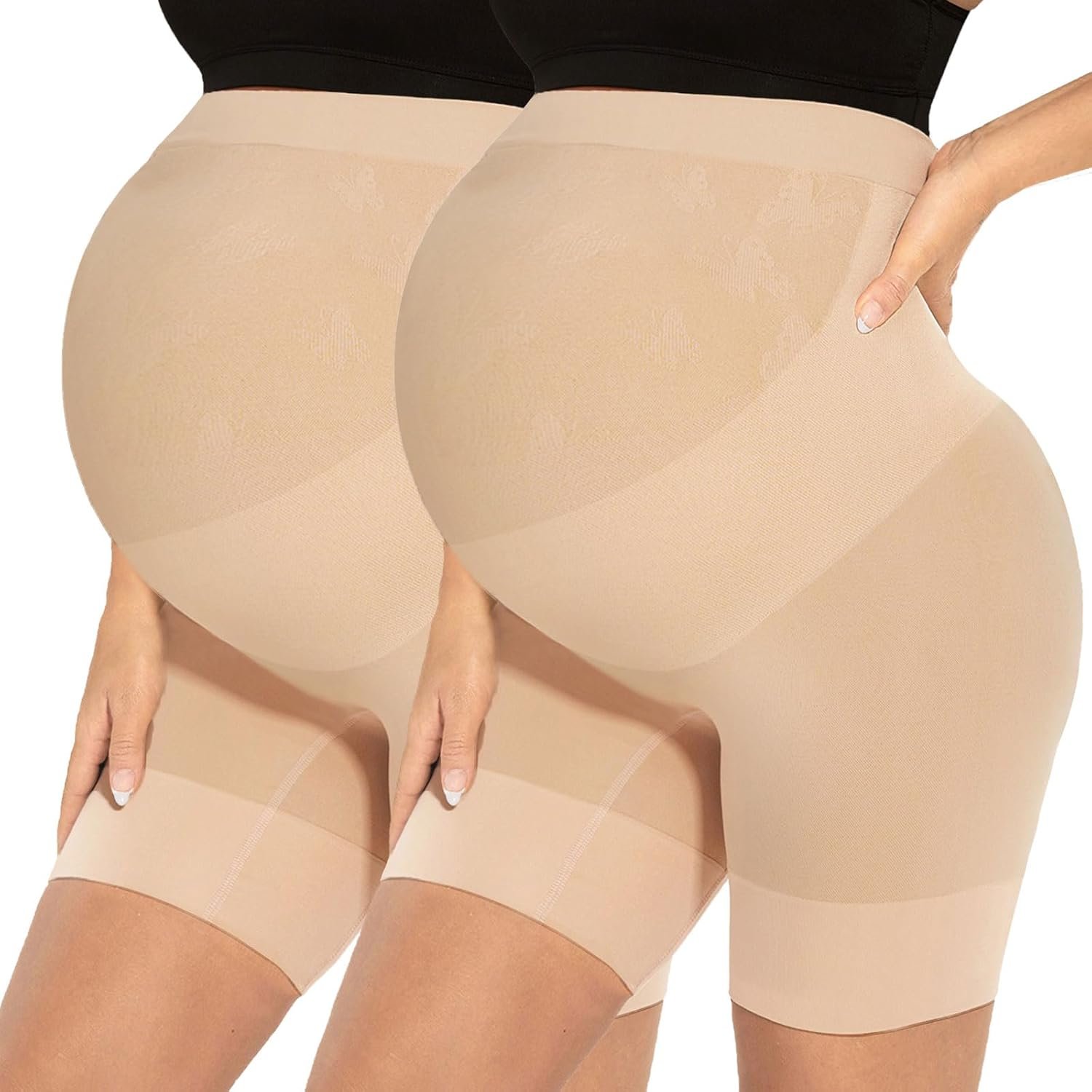 Narcissus Bump Proud Seamless Maternity Shapewear, Mid-Thigh Underwear – Maternity Dress for Baby Shower