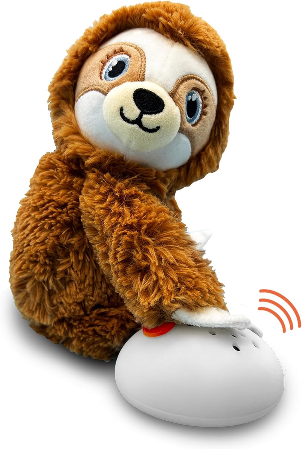 Baby Shusher Shusher Sloth – Soothing Baby Toy for Sleep, Cry Activated Baby Soother, Stuffed Animal for Babies & Kids, Hush White Noise Sounds, Crib Sound Machine for Toddlers – 1 Count