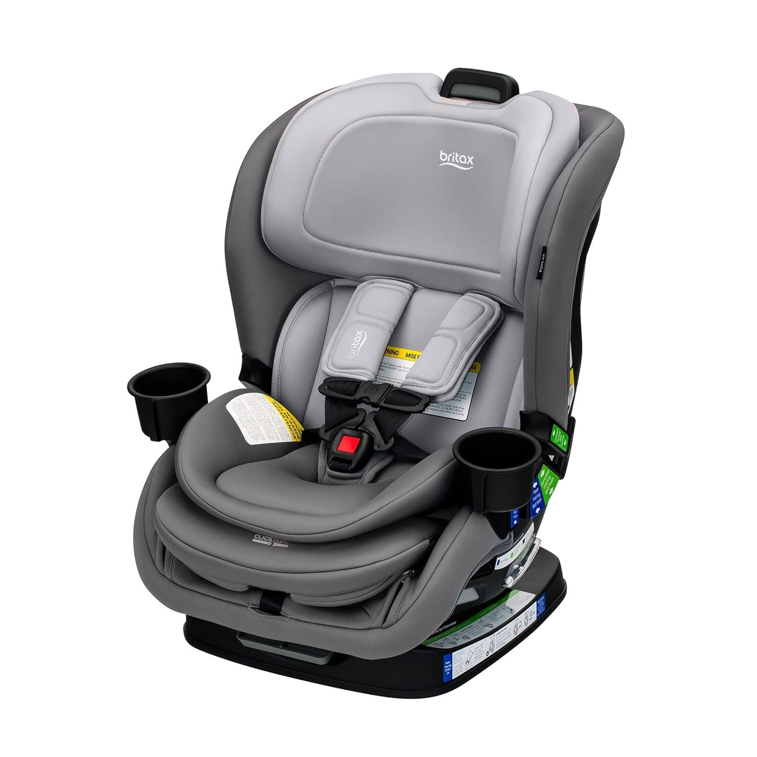 Britax Poplar Convertible Car Seat, 2-in-1 Car Seat Extended Rear Facing Up to 50 lbs, 17” Slim Car Seat Design with Fast & Easy ClickTight Installation, SafeWash Fabrics — Glacier Graphite