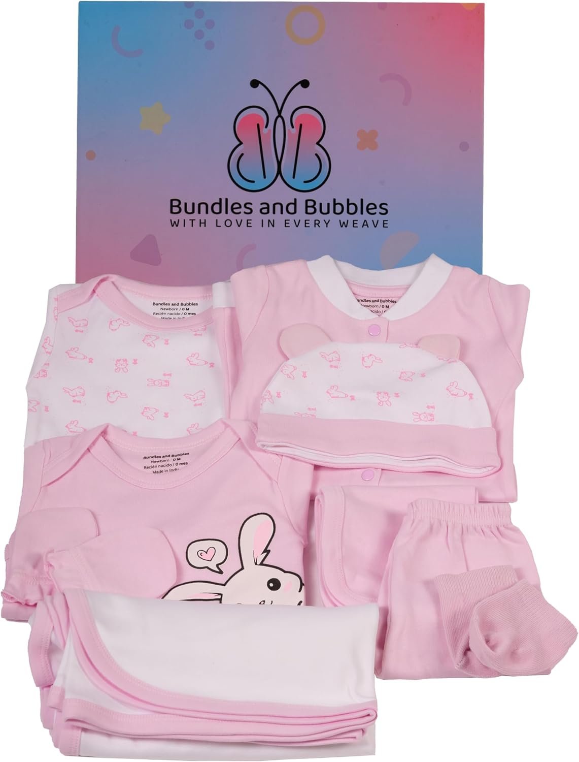 Newborn Baby Girl Layette Gift Set – 10 Pieces