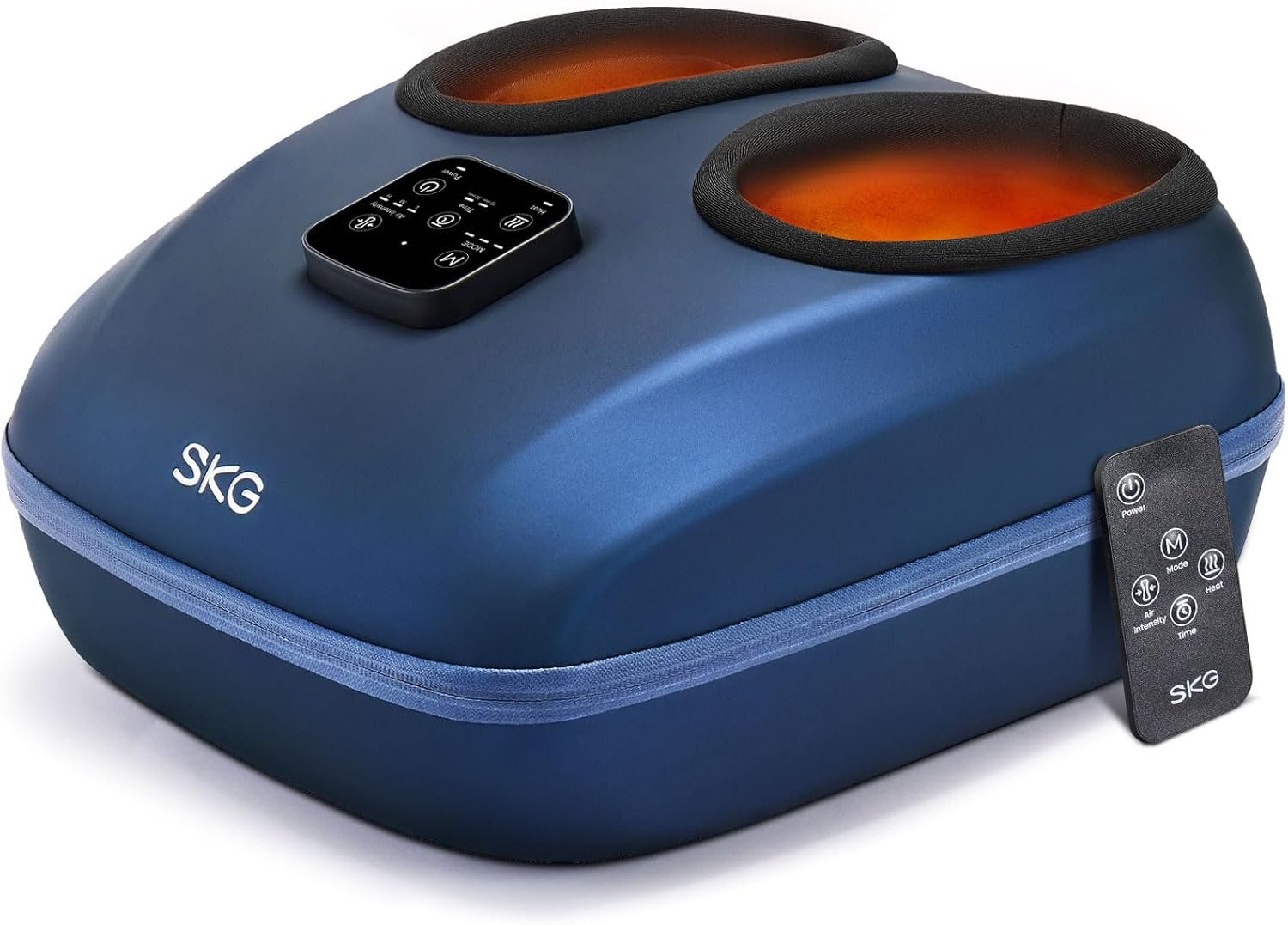 SKG YS100 Foot Massager with Heat and Remote, Upgrade Electric Feet Massager for Plantar Fasciitis Pain Relief, 3 Levels Compression Massage for Neuropathy Plantar Fasciitis, Up to Size 13