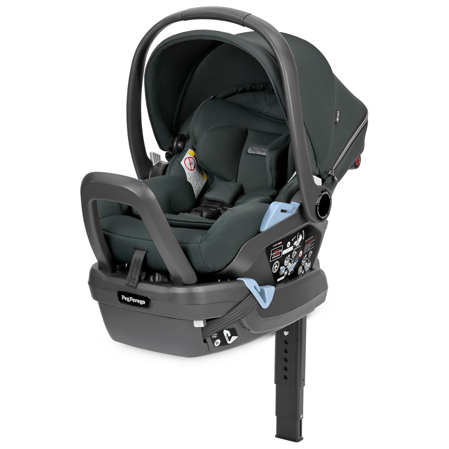 Peg Perego Primo Viaggio Lounge – Reclining Rear Facing Infant Car Seat – Includes Base with Load Leg & Anti-Rebound Bar – for Babies 4 to 30 lbs – Made in Italy