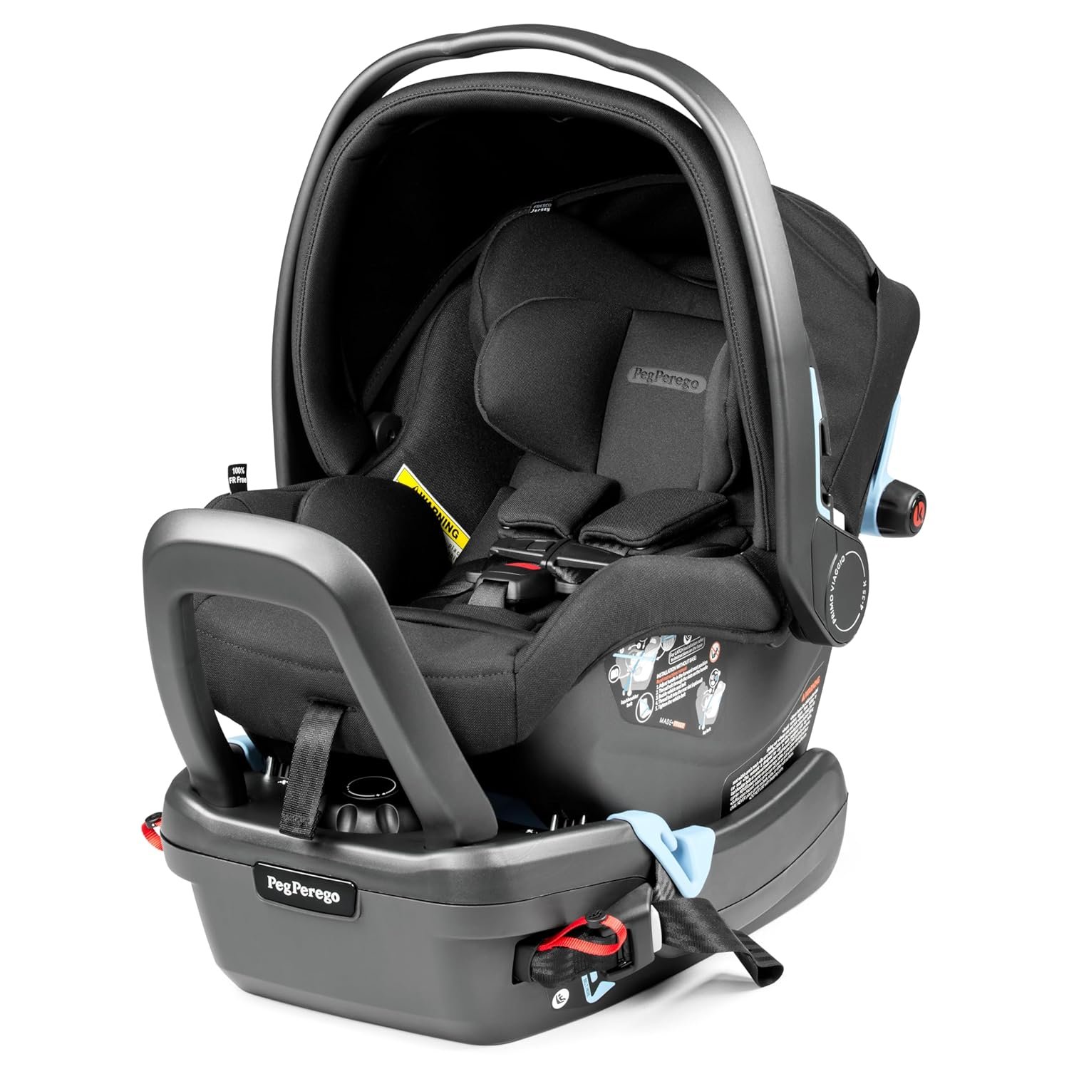 Peg Perego Primo Viaggio – Rear Facing Infant Car Seat – for Babies 4 to 30 lbs – Made in Italy – True Black (Black)