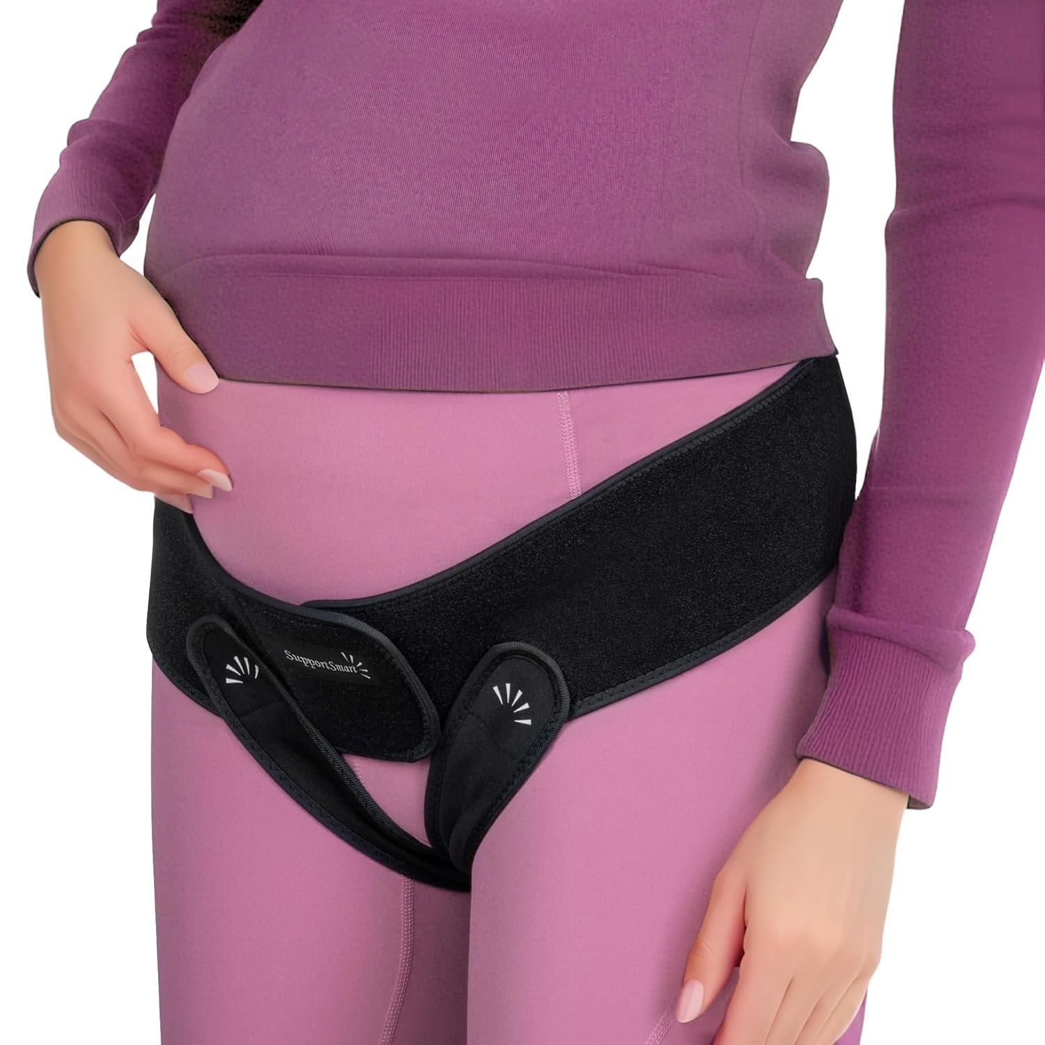 V2 Smart Support Redefined Maternity Belt – Belly Bands for Pregnant Women, Pregnancy Support Belt for Pelvic Pain Relief, Adjustable Vulva Support (Black, Large-XXLarge)