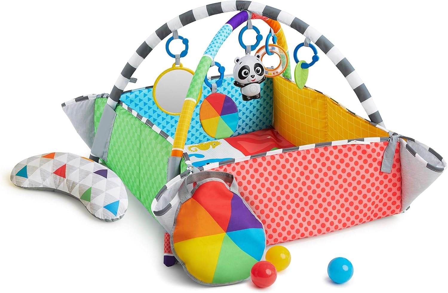 Baby Einstein Patch’s 5-in-1 Color Playspace Activity Play Mat & Ball Pit Gym with Music, Age Newborn+