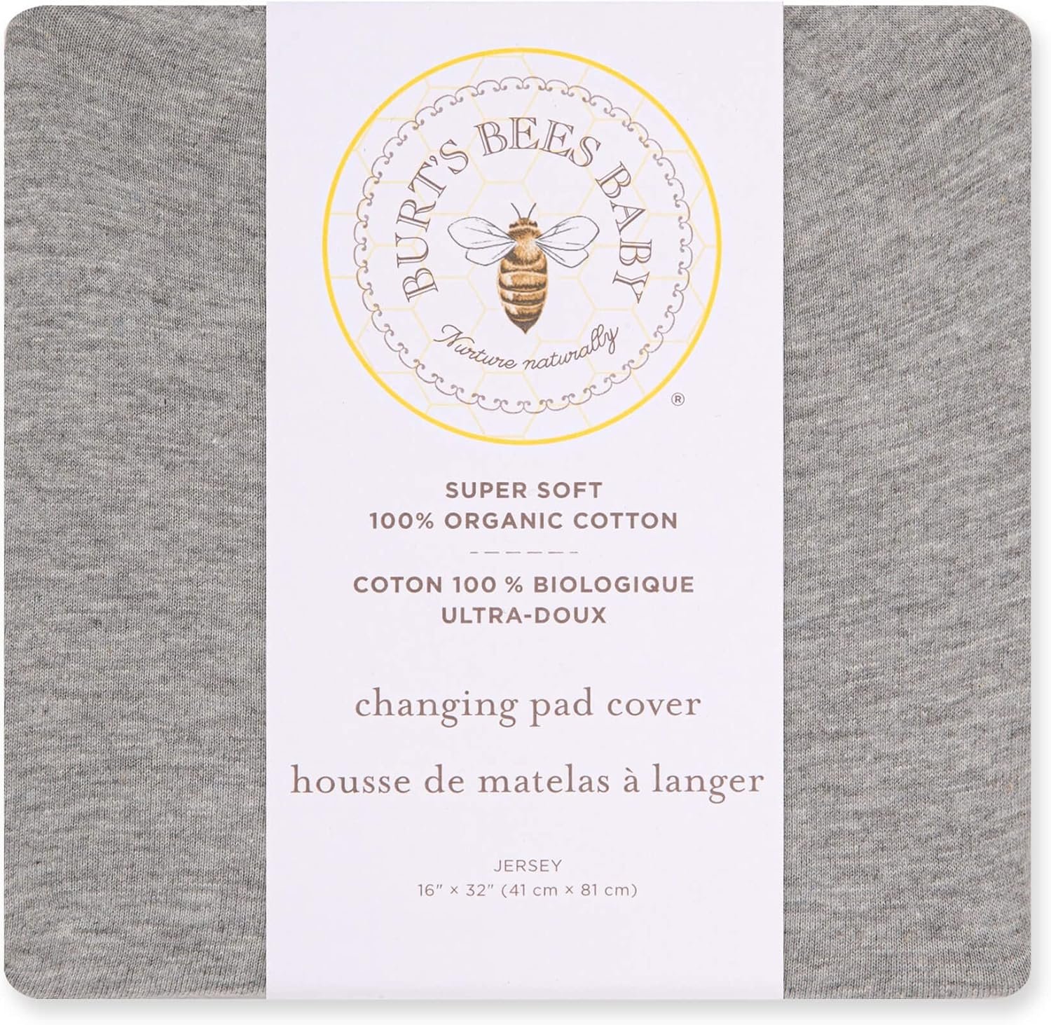 Burt’s Bees Baby Unisex Baby Gift Set – Crib Sheet, Changing Pad Cover & Burp Cloths, 100% Organic Cotton Essentials Bundle